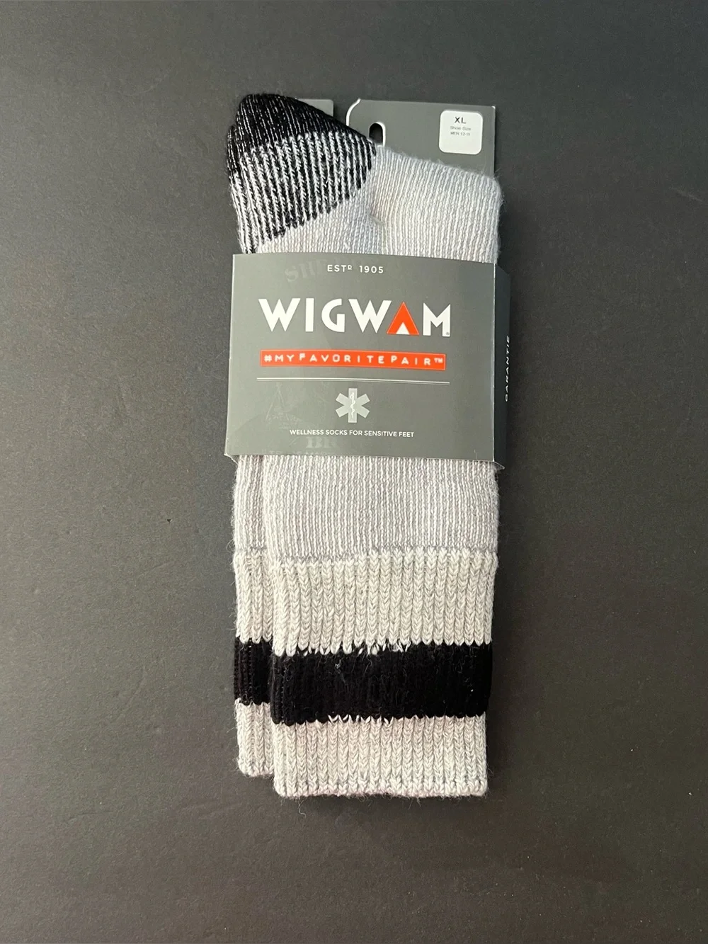 Men's Wigwam Wellness Socks for Diabetic & Sensitive Feet XL (Shoe 12-15)